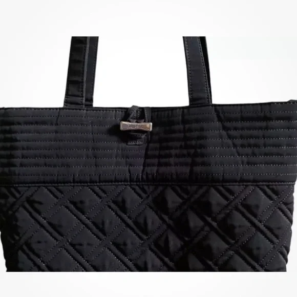 Vera Bradley Black Quilted Tote Bag - Picture 5 of 16
